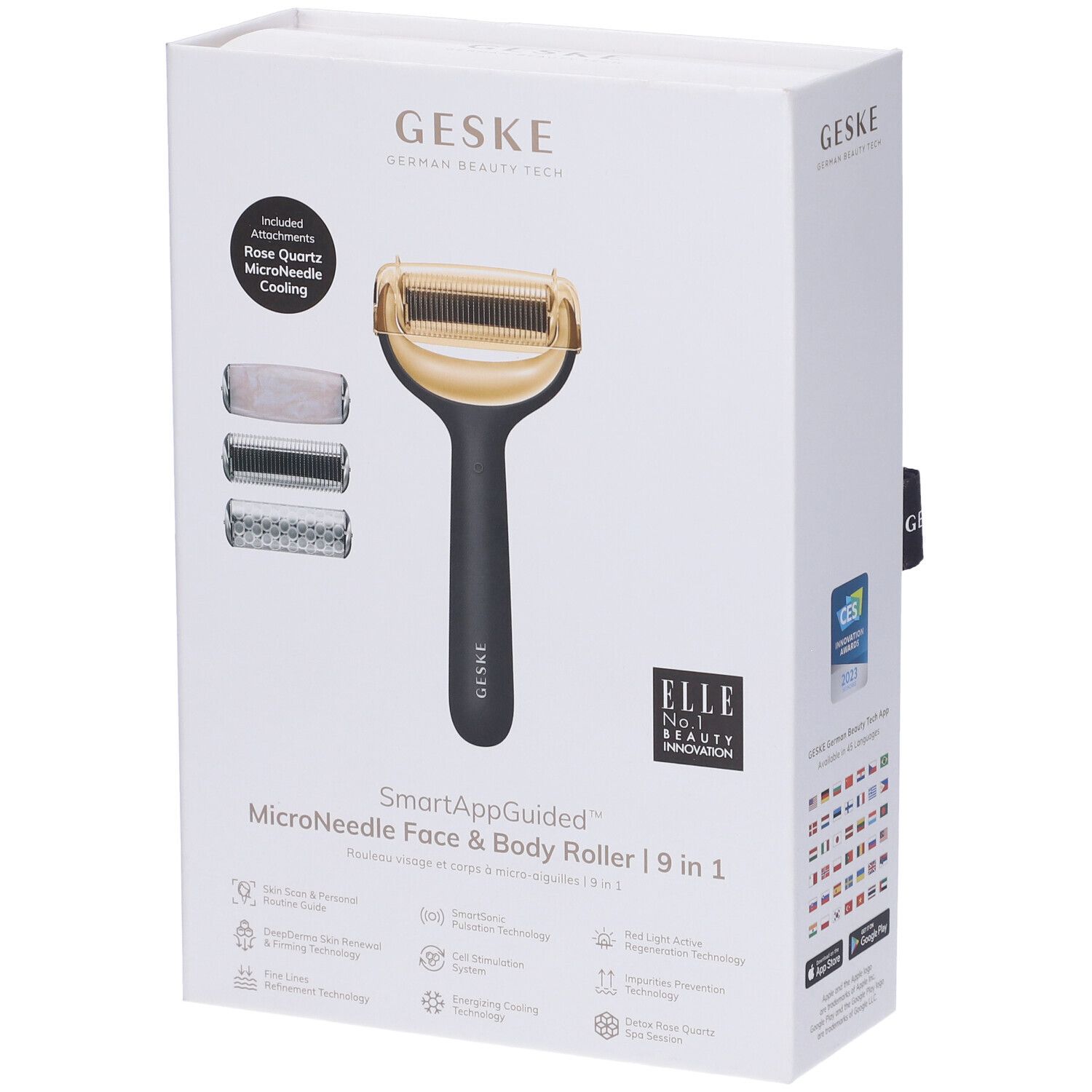 GESKE Microneedle Face & Body Roller 9 in 1