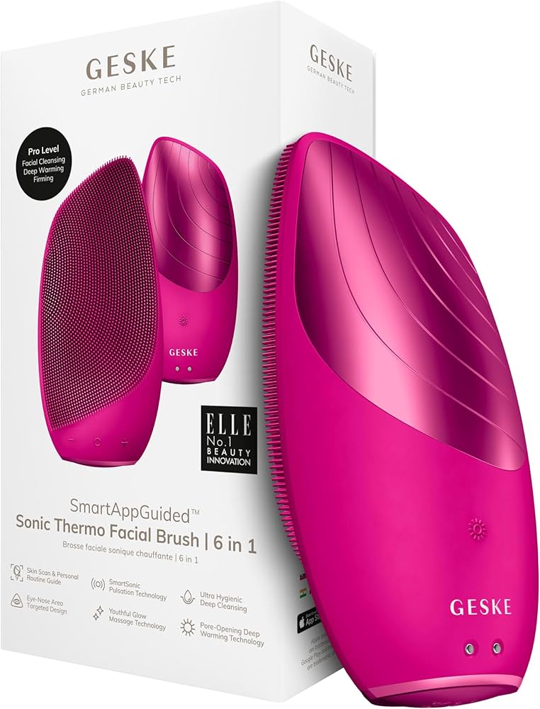 GESKE Sonic Thermo Facial Brush 6 in 1 Pink
