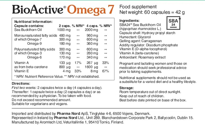 Pharmanord Omega 7 capsules (60pk)