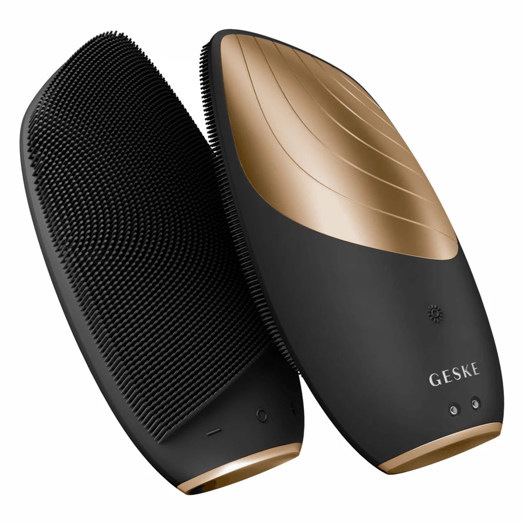 GESKE Sonic Thermo Facial Brush 6 in 1 Black and Gold