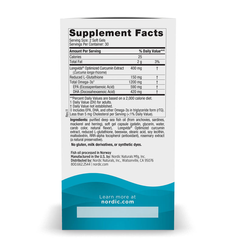 Nordic Naturals Ultimate Omega with Curcumin (60caps)